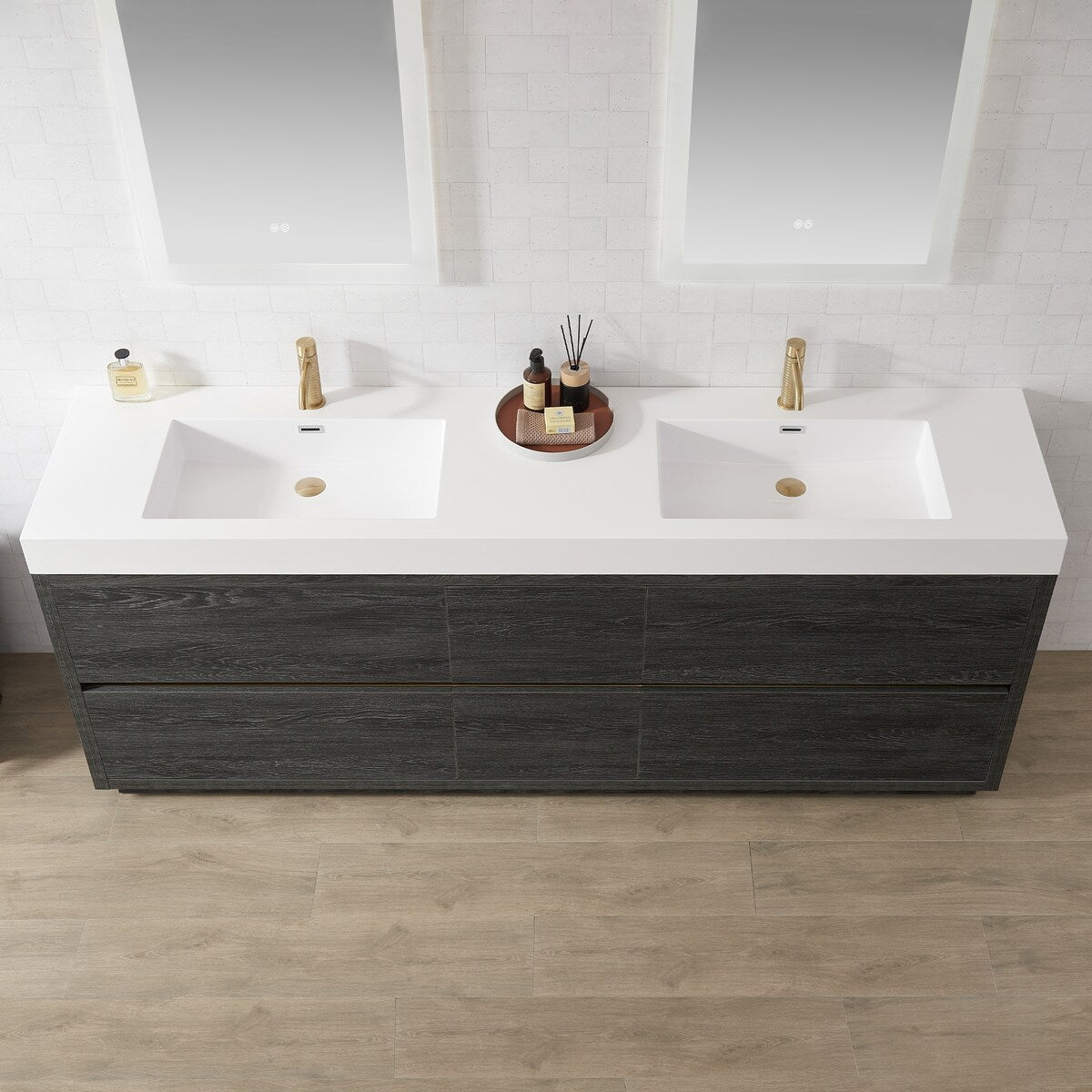Huesca Bath Vanity with Composite Integral Sink Top without Mirror