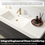 Huesca Bath Vanity with Composite Integral Sink Top without Mirror
