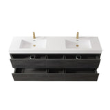 Huesca Bath Vanity with Composite Integral Sink Top without Mirror