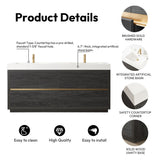 Huesca Bath Vanity with Composite Integral Sink Top without Mirror