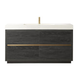 Huesca Bath Vanity with Composite Integral Sink Top without Mirror