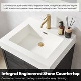 Huesca Bath Vanity with Composite Integral Sink Top without Mirror