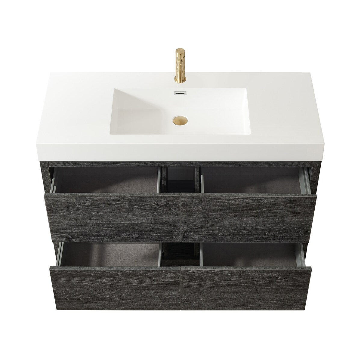 Huesca Bath Vanity with Composite Integral Sink Top without Mirror