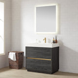 Huesca Bath Vanity with Composite Integral Sink Top without Mirror