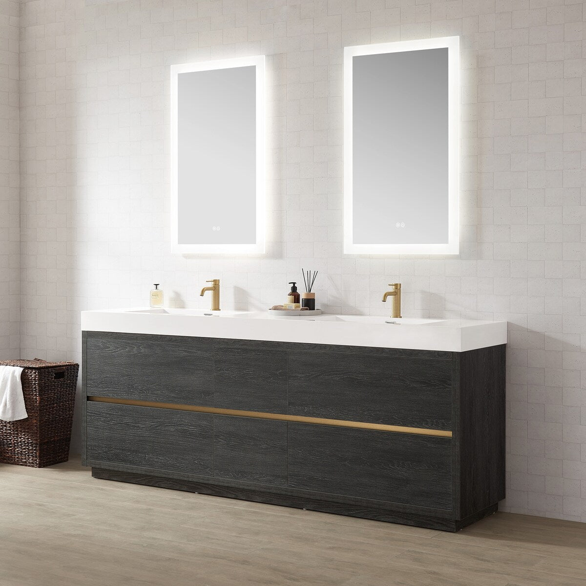 Huesca Bath Vanity with Composite Integral Sink Top without Mirror