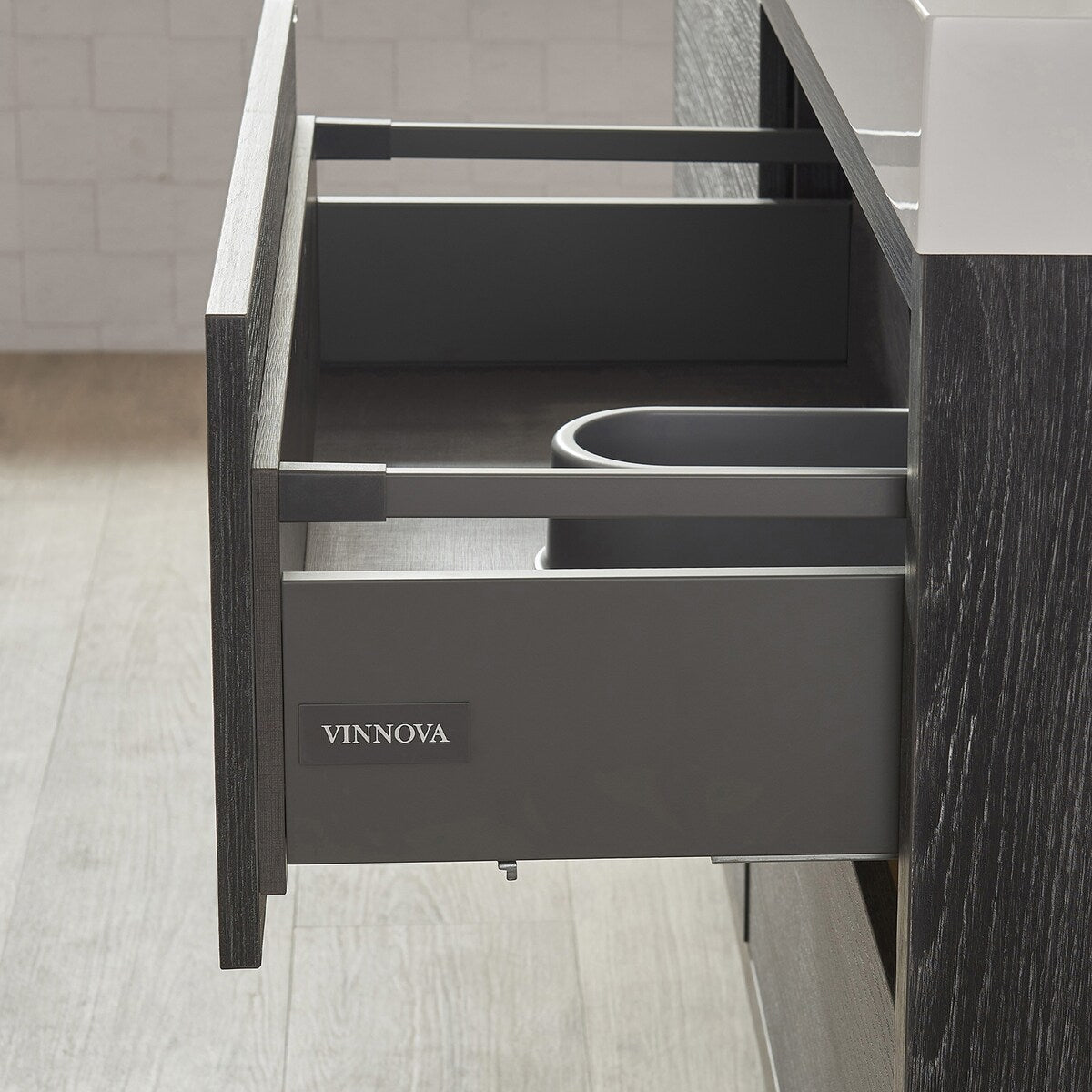 Huesca Bath Vanity with Composite Integral Sink Top without Mirror