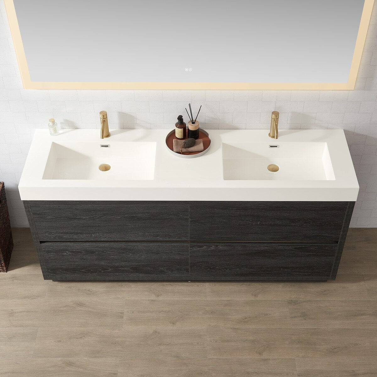 Huesca Bath Vanity with Composite Integral Sink Top without Mirror