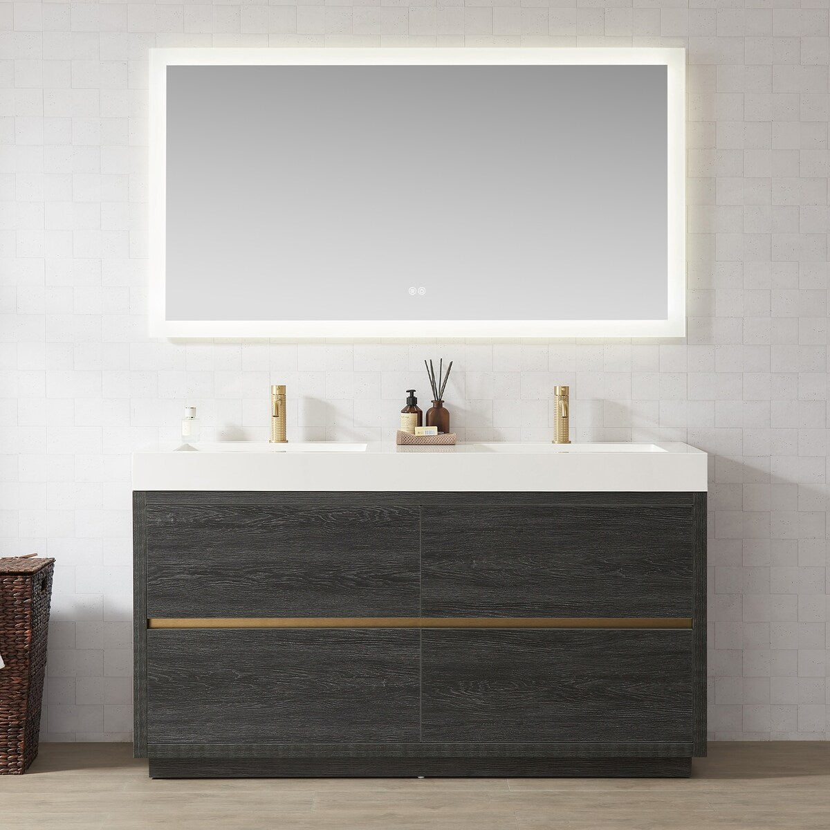 Huesca Bath Vanity with Composite Integral Sink Top without Mirror