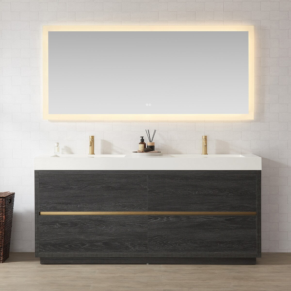 Huesca Bath Vanity with Composite Integral Sink Top without Mirror