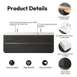 Huesca Bath Vanity with Composite Integral Sink Top without Mirror