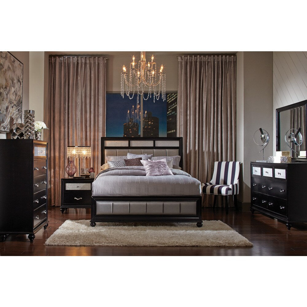 Hughes Allura 6-piece Bedroom Set with Bed, 2 Nightstands, Dresser, Mirror, and Chest
