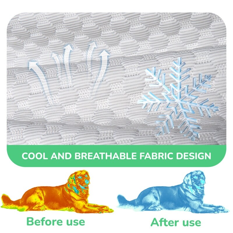 Human Dog Bed Large Foldable Orthopedic Foam Dog Sofa Cooling Cover