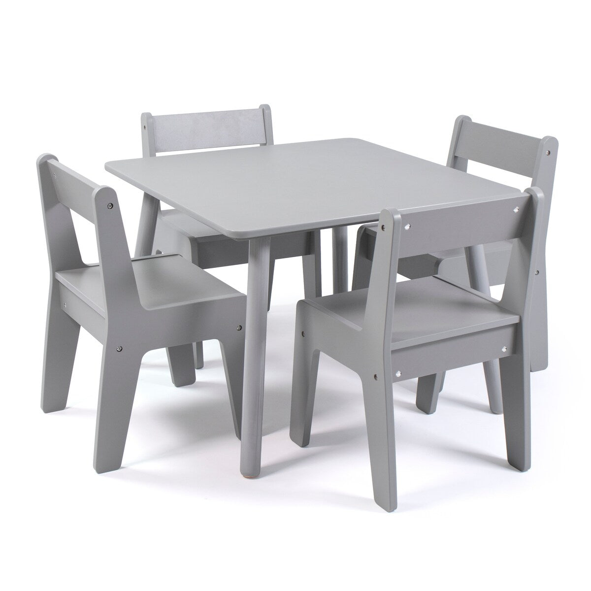 Humble Crew Modern Wood Kids Table and 4 Chairs Set