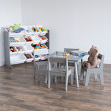 Humble Crew Modern Wood Kids Table and 4 Chairs Set