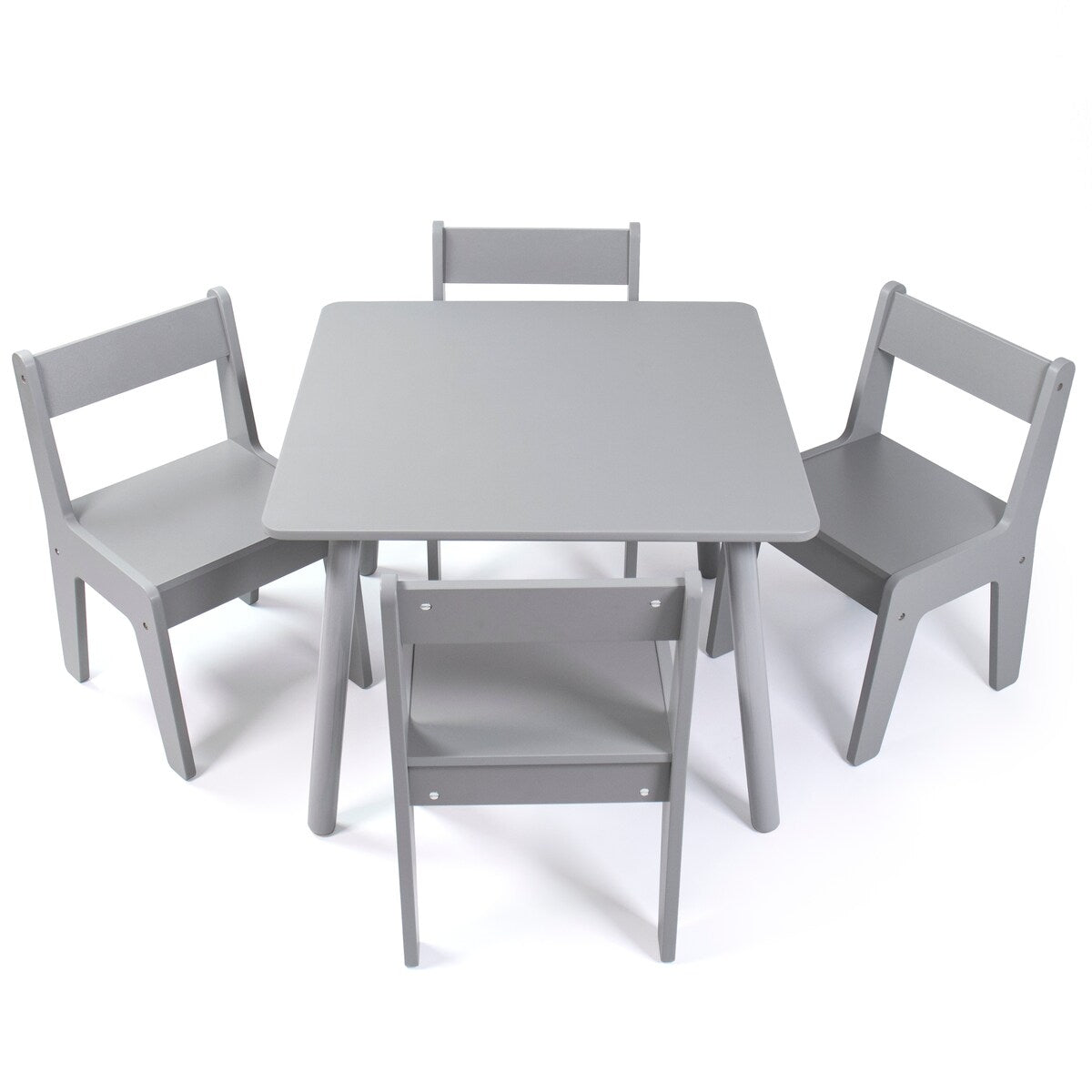Humble Crew Modern Wood Kids Table and 4 Chairs Set