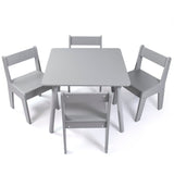 Humble Crew Modern Wood Kids Table and 4 Chairs Set