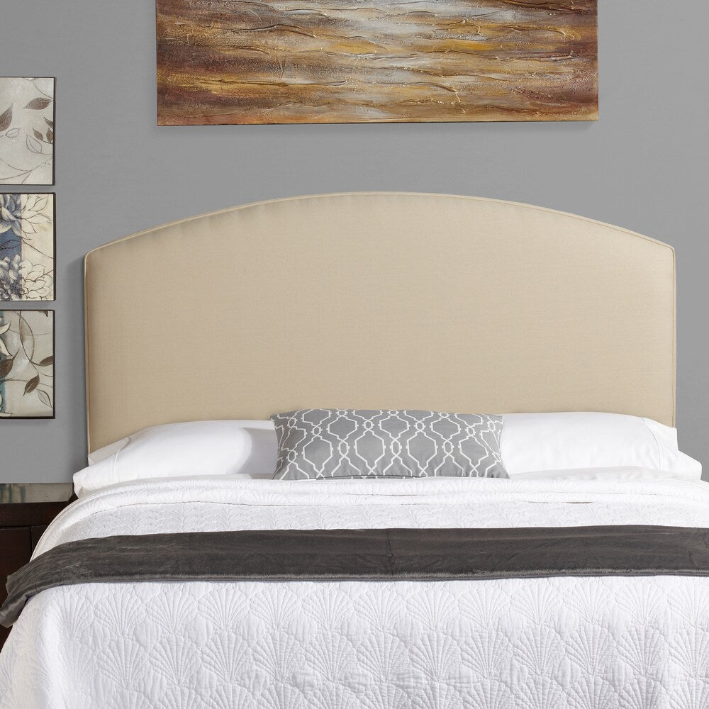 Humble + Haute Bingham King Size Ivory 100-percent Linen Curved Upholstered Headboard