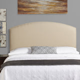 Humble + Haute Bingham King Size Ivory 100-percent Linen Curved Upholstered Headboard
