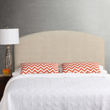 Humble + Haute Bingham King Size Ivory Velvet Curved Upholstered Headboard
