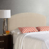 Humble + Haute Bingham King Size Ivory Velvet Curved Upholstered Headboard