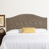 Humble + Haute Halifax Full Size Light Grey Velvet Arched Upholstered Headboard