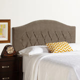 Humble + Haute Halifax Full Size Light Grey Velvet Arched Upholstered Headboard