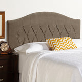 Humble + Haute Halifax Full Size Light Grey Velvet Arched Upholstered Headboard