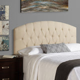 Humble + Haute Halifax Ivory Linen Blend Curved Upholstered Headboard