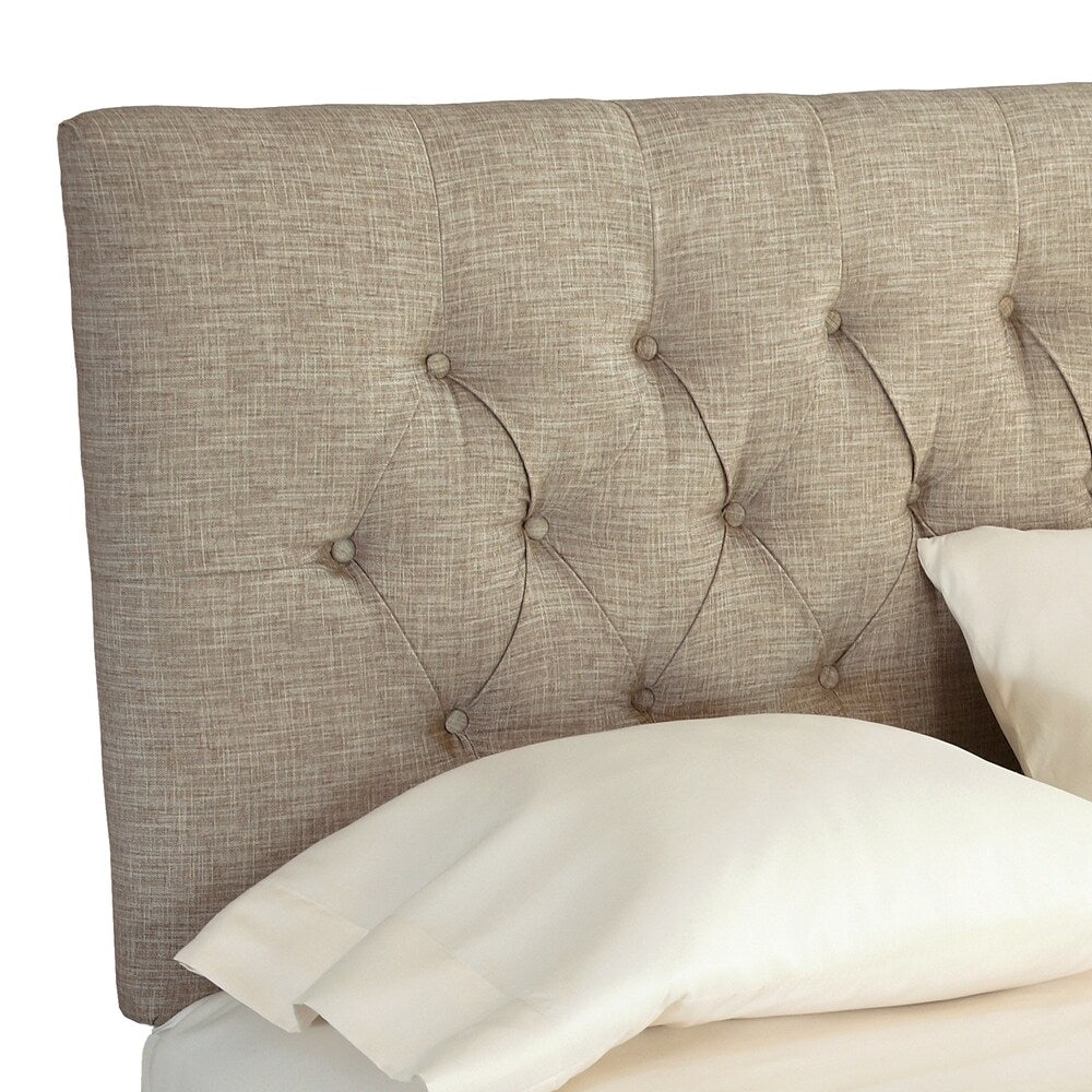 Humble + Haute Halifax Beige Diamond Tufted Headboard