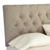 Humble + Haute Halifax Beige Diamond Tufted Headboard