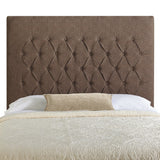 Sorra Home Halifax Chocolate Tall Diamond Tufted Upholstered Headboard