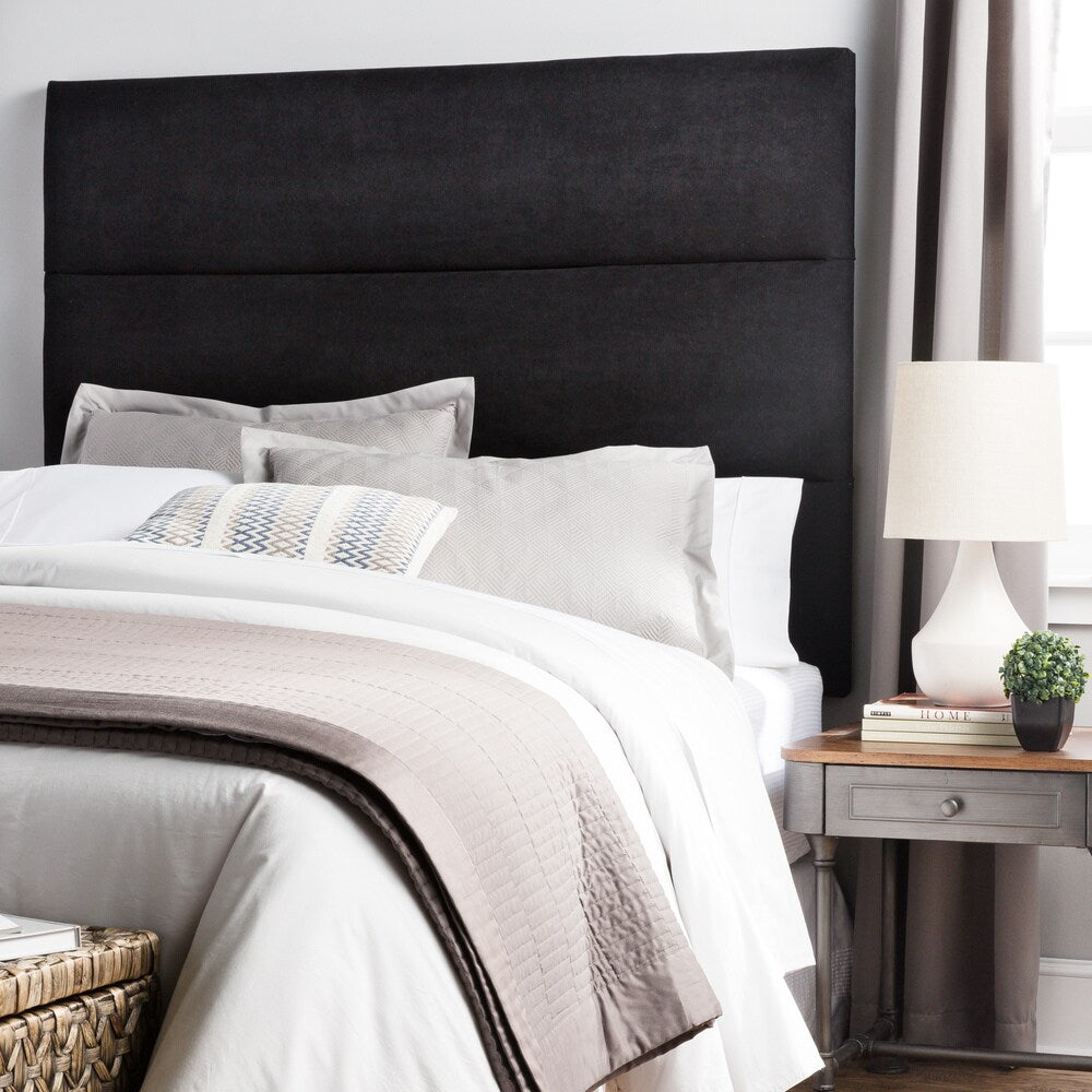 Humble + Haute Hereford Full Size Black Suede Upholstered Headboard