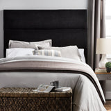 Humble + Haute Hereford Full Size Black Suede Upholstered Headboard