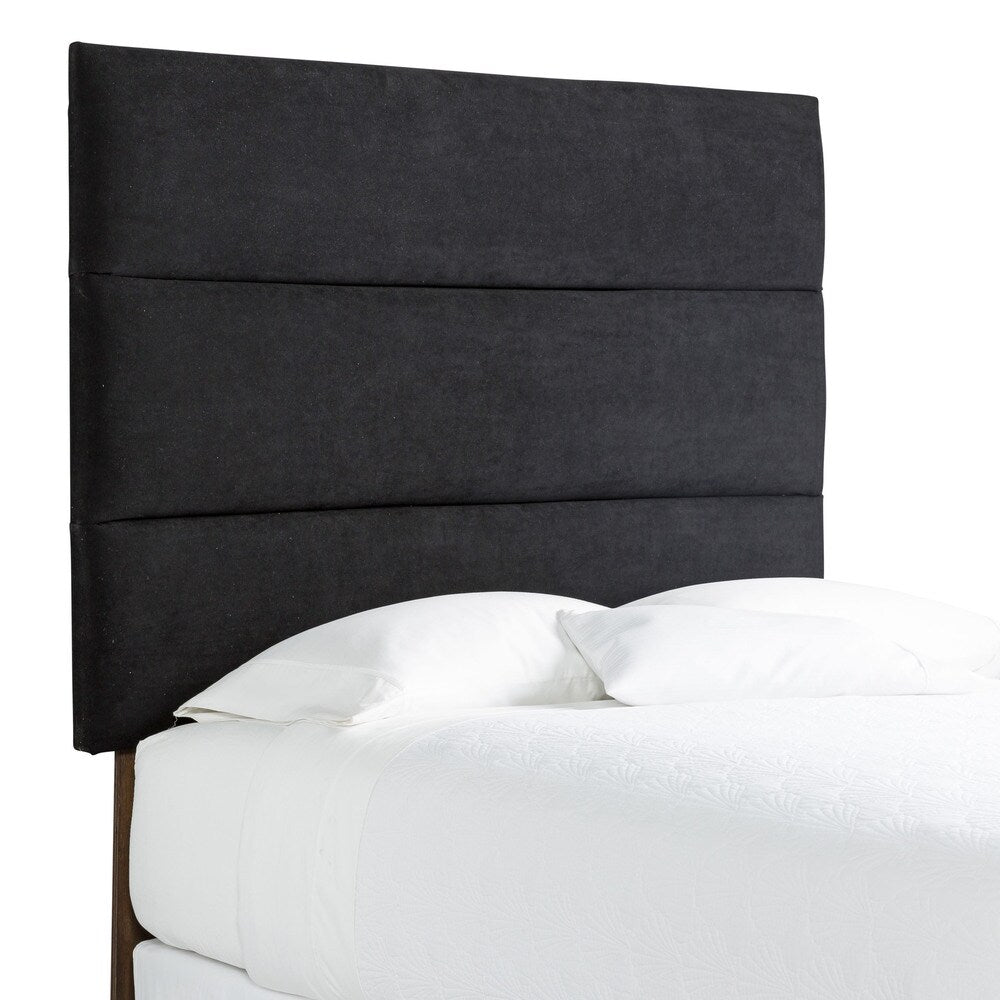 Humble + Haute Hereford Full Size Black Suede Upholstered Headboard