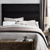 Humble + Haute Hereford Full Size Black Suede Upholstered Headboard