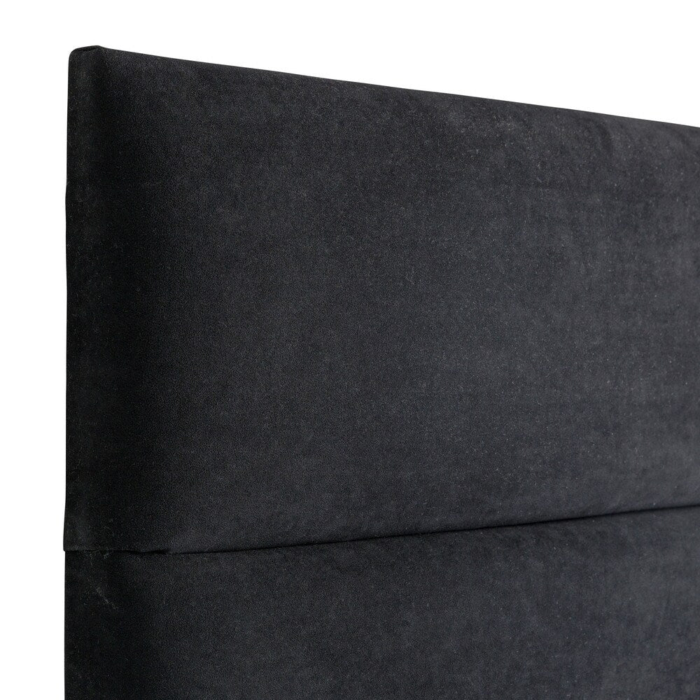 Humble + Haute Hereford Full Size Black Suede Upholstered Headboard