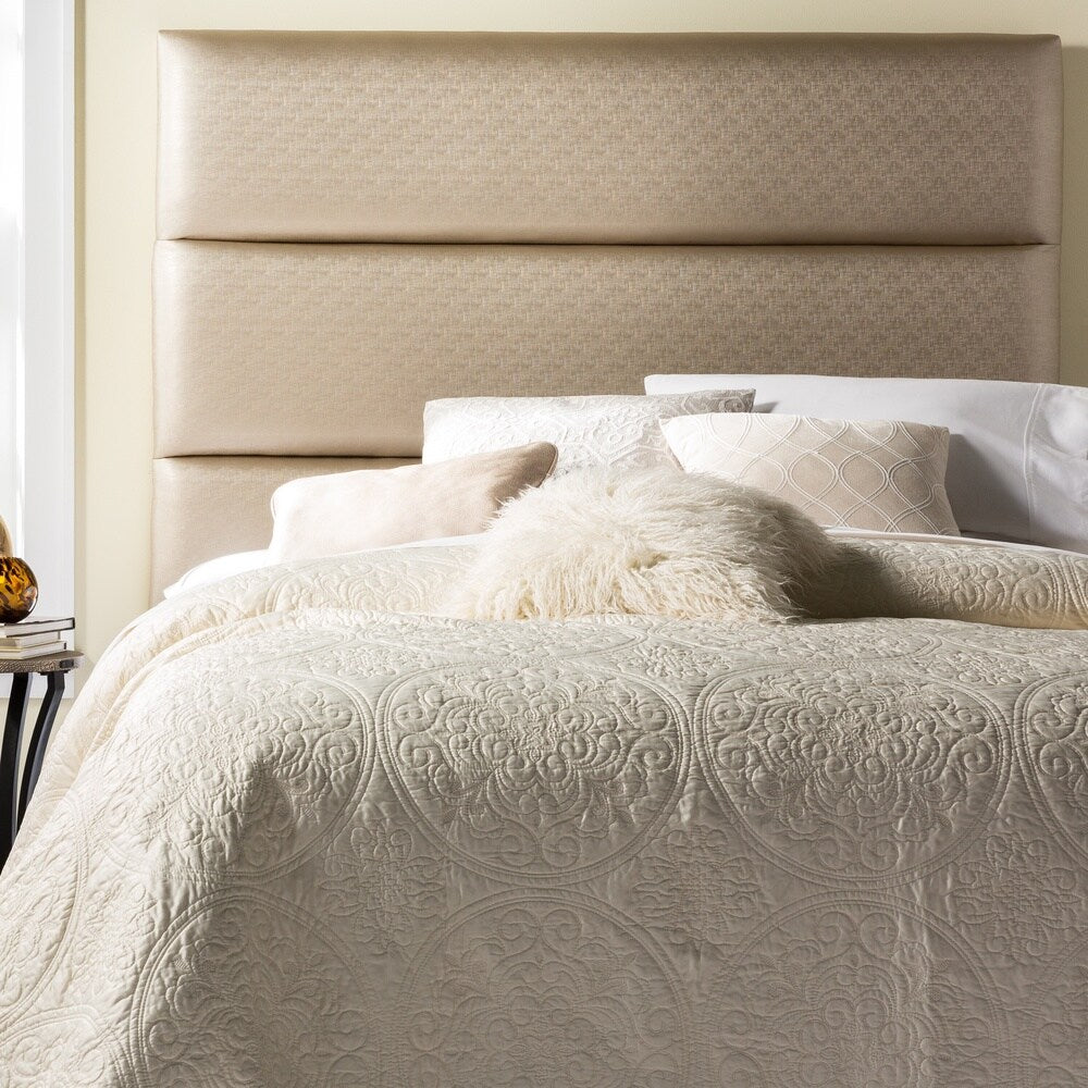 Humble + Haute Hereford King Size Golden Beige Upholstered Headboard