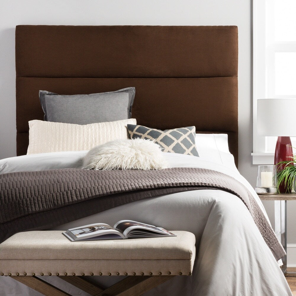 Humble + Haute Hereford Chocolate Suede Upholstered Headboard