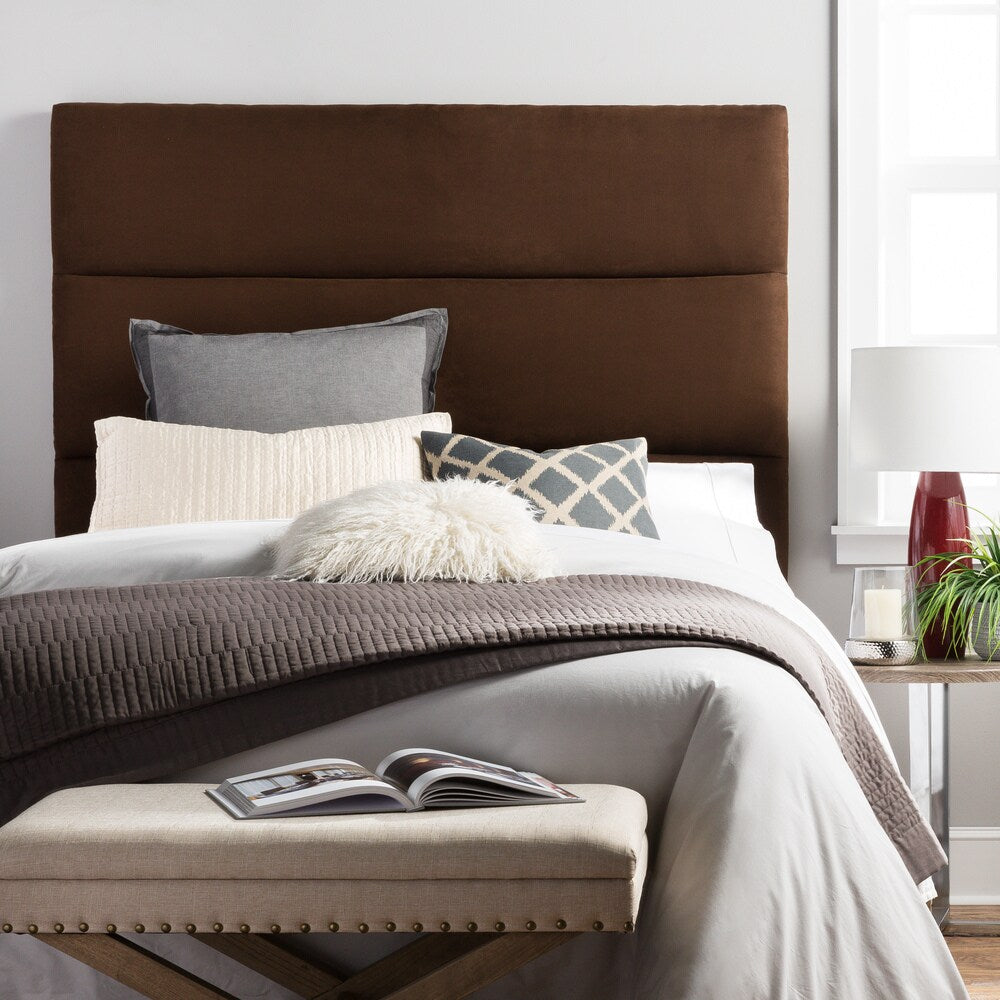 Humble + Haute Hereford Chocolate Suede Upholstered Headboard