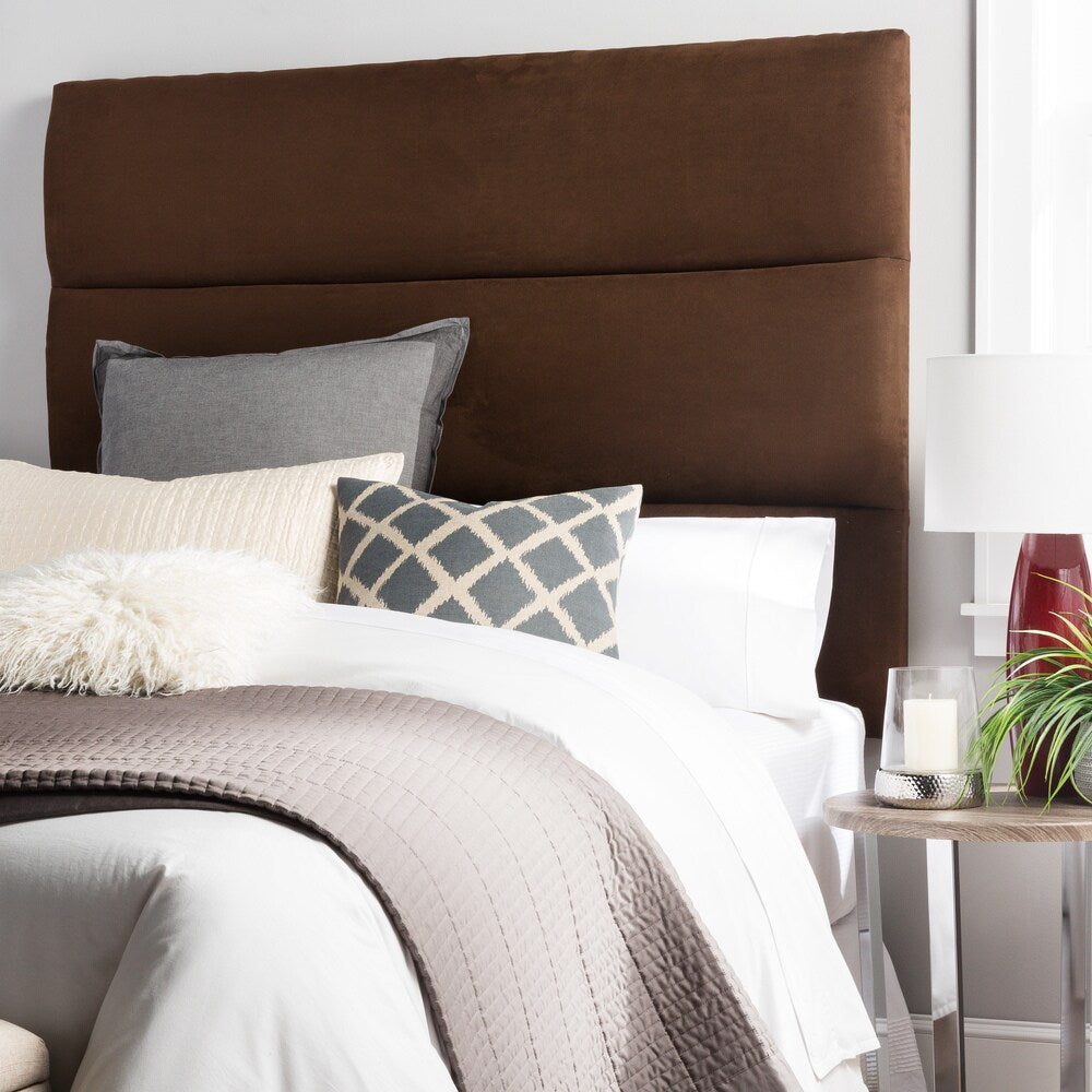 Humble + Haute Hereford Chocolate Suede Upholstered Headboard