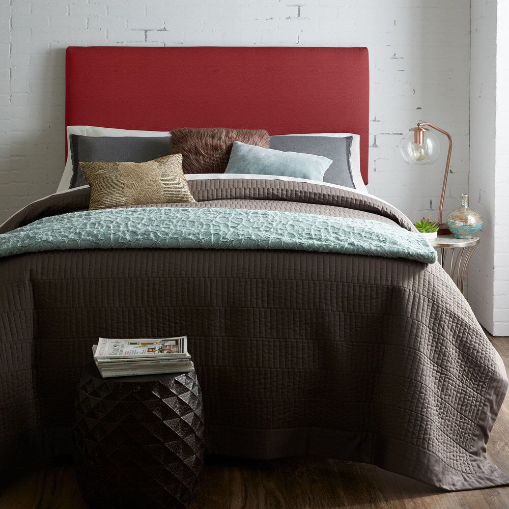 Sorra Home Kalix Full Size Burgundy Upholstered Headboard