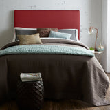 Sorra Home Kalix Full Size Burgundy Upholstered Headboard
