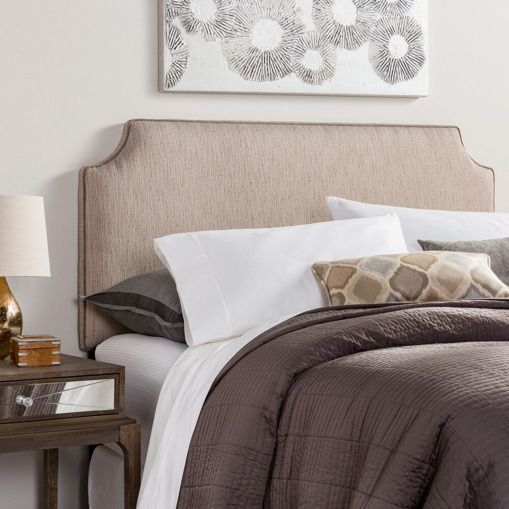Humble + Haute Raleigh Textured Grey Velvet Corded Upholstered Headboard