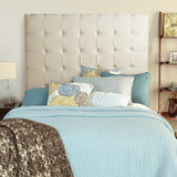 Humble + Haute Stratton Ivory Linen Blend Tall Queen Tufted Upholstered Headboard