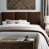 Humble + Haute Victoria Queen Size Chocolate Suede Upholstered Headboard