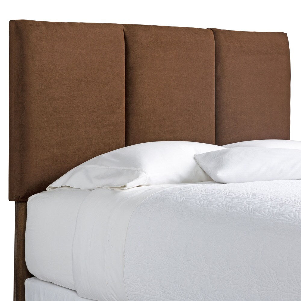Humble + Haute Victoria Queen Size Chocolate Suede Upholstered Headboard