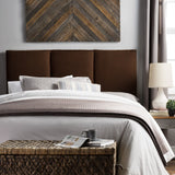 Humble + Haute Victoria Queen Size Chocolate Suede Upholstered Headboard
