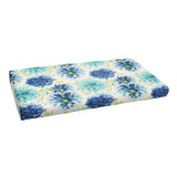Sorra Home Gardenia Seaglass Floral Indoor/Outdoor Bench Cushion