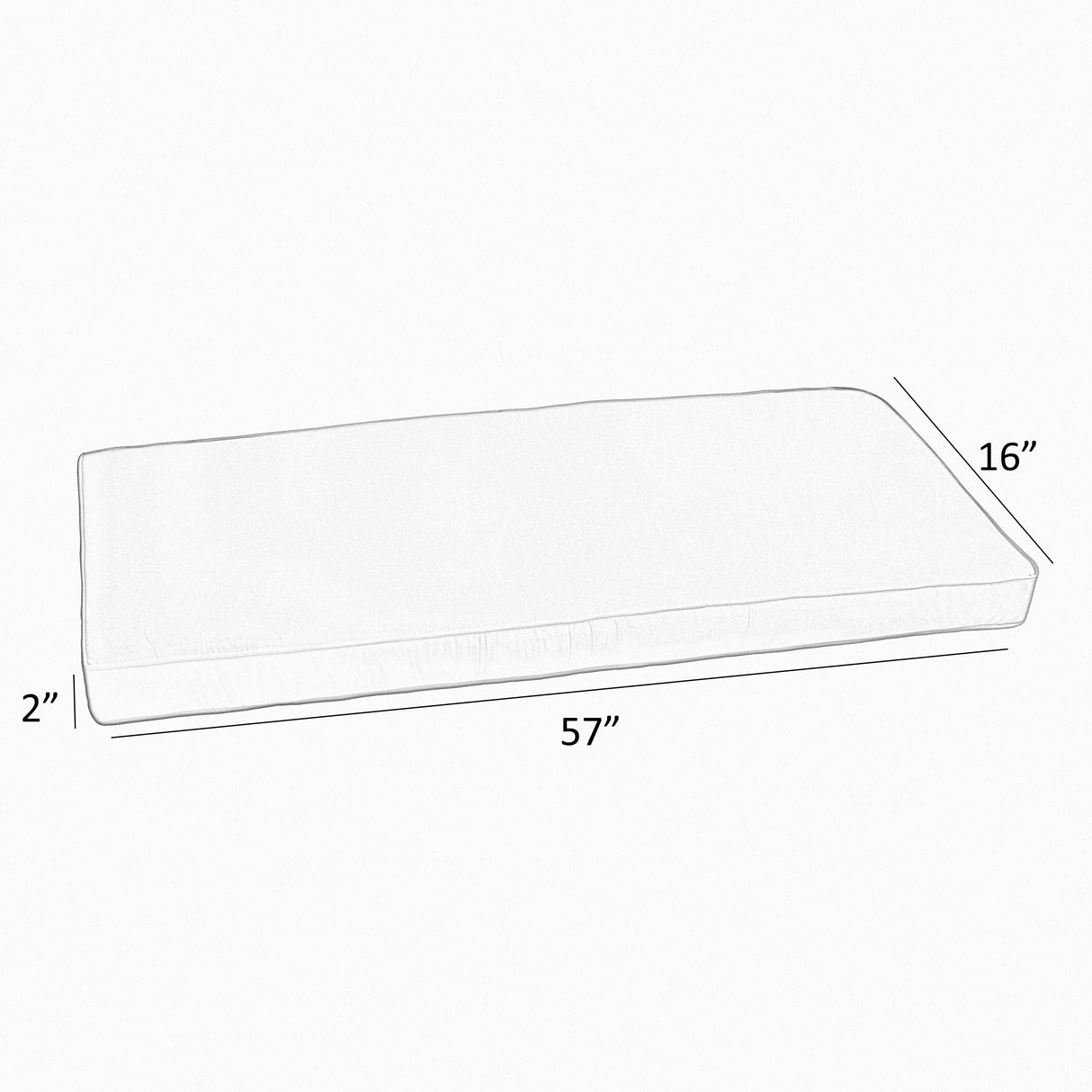 Sorra Home Gardenia Seaglass Floral Indoor/Outdoor Bench Cushion