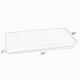 Sorra Home Gardenia Seaglass Floral Indoor/Outdoor Bench Cushion